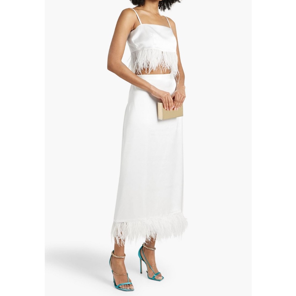 White Feather Trim Set